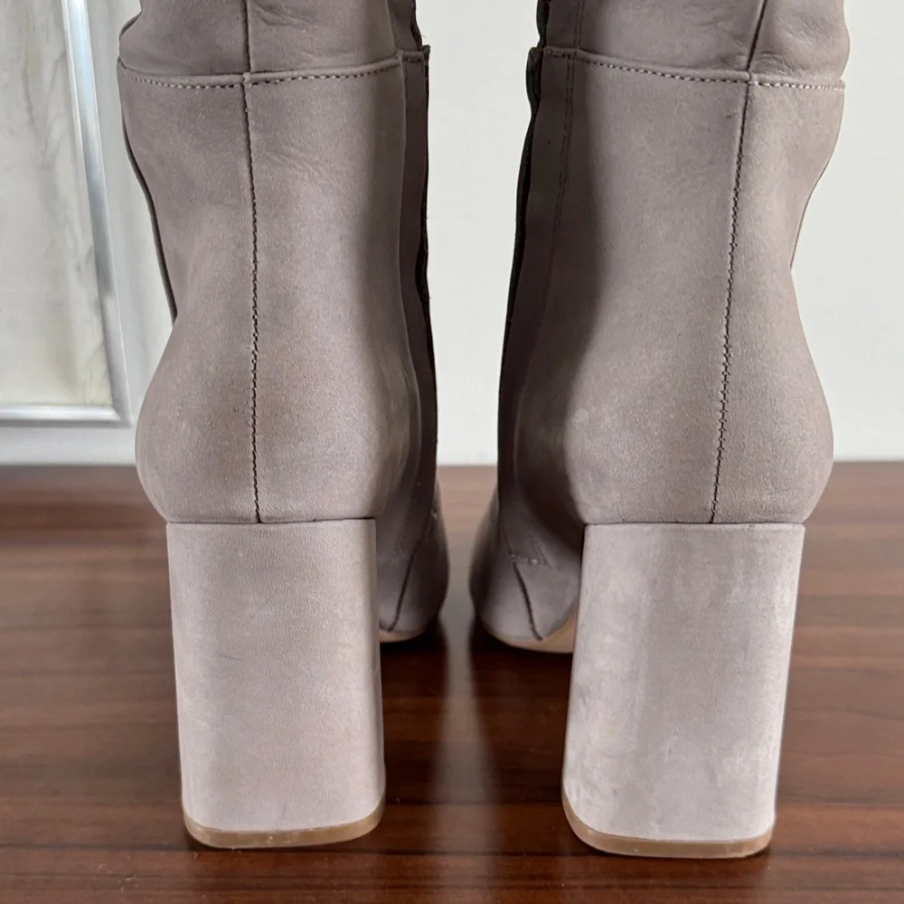 Steve Madden Grey Suede Ninny Dress Boots Heels 8 - Picture 8 of 11